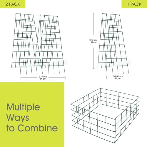RIFNY Cucumber Trellis for Raised Bed, Garden Trellis 16.5 x 60 Inch, Green - Image 4