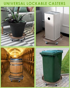 PACETAP 2Pack 14'' Large Plant Stand with Lockable Wheels, Heavy-Duty Plant Caddy with Casters for Indoor and Outdoor, Round Rolling Garden Pot Mover to Carry Potted Flower Pot - Image 6