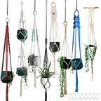 8-Pack Boho Plant Hanger, Macrame Pot Holder,Hanging Planter/Indoor/Balcony/Window Decoration Length 39" (Not Pot and Plant Included) by Macravine