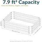 Sunnydaze Galvanized Raised Garden Bed, Rectangle, 4x2x1 ft, Brown - Image 6