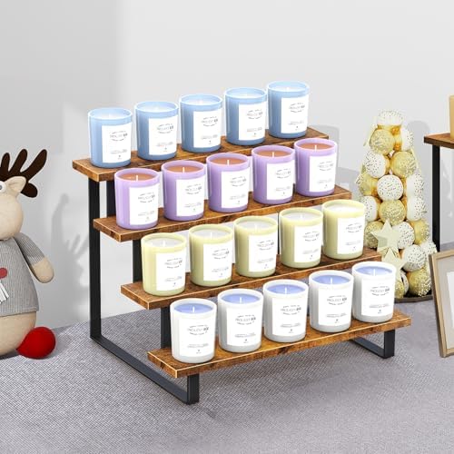 ELITEROO Wooden Display Riser Stand, Tiered Perfume Cologne Organizer Stand - Image 4