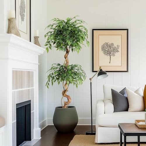 Artificial Plants Indoor,5FT Tall Faux Olive Tree with Includes Black Tall Planter,Indoor Artificial Plant for Home Office Living Room Decor. - Image 5