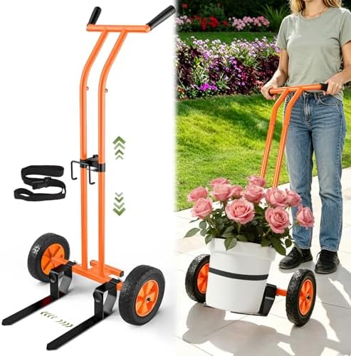 Plant Caddy with Wheels, Plant Dolly Cart, Potted Plant Mover Cart by Poiyham