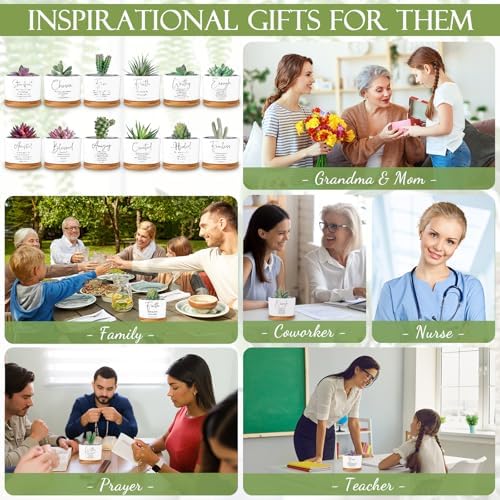 Fumete 36 Set Religious Gift Bulk Bible Verse Succulent Pots, Mixed Style - Image 5