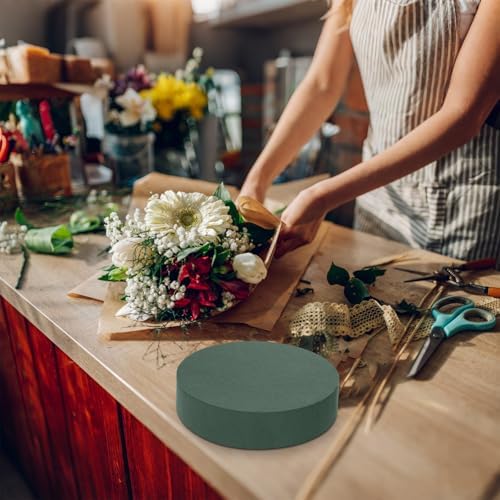 Threlaco 12 Sets Round Floral Foam with Clear Plastic Saucers, 7 Inches - Image 6