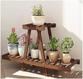 Atkits 3 Tier Ladder Shelf for Plants Bamboo Standing Shelf Plant Stand Indoor Ladder Style for Corner Balcony Window Patio Living Room,Brown,2 Tier by Unknown