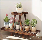 Atkits 3 Tier Ladder Shelf for Plants Bamboo Standing Shelf Plant Stand Indoor Ladder Style for Corner Balcony Window Patio Living Room,Brown,2 Tier by Unknown