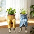 Leggy Pot Funny Planter Set, 2 Pack Resin Hanging Leg Flower Pots, Sculpture Fun Unique Carved Cute Skirt Shape Suitable for Modern Indoor Outdoor Plant Lovers Succulents, Bonsai, Desktop Decor by Unknown