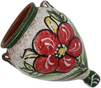 Spanish Hand-Painted Wall Orza Flower Pot, Green Design - Image 3