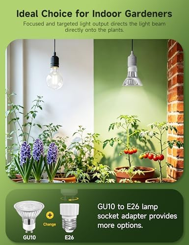 GU10 Grow Light Bulb:6W LED Natural White 4000K 3 Pack - Image 6