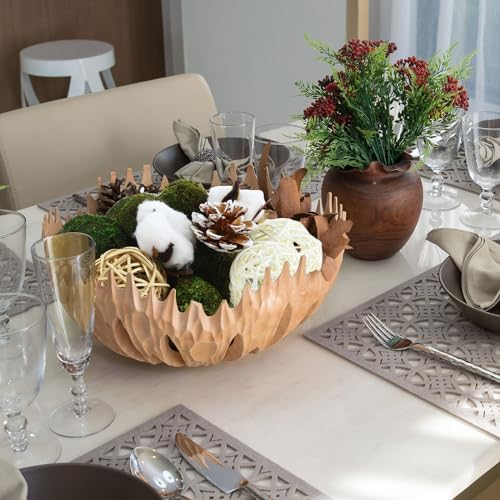 Yunsailing 36 Pcs Moss Decorative Balls for Centerpiece Bowls and Rattan Wicker Balls Handmade Orbs Spherical Assorted Vase Filler Tabletop Decor for Garden Wedding Party(Boho,Vivid) - Image 5