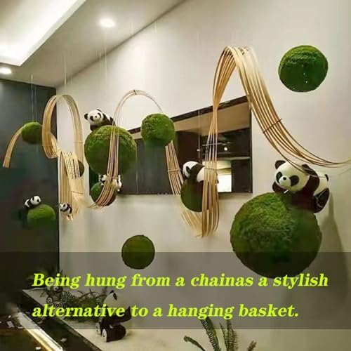 Round Faux Moss Balls Outdoor Dia 8in, Green Grass Plant Ball Spheres, Topiary Ball Artificial Outdoor, Artificial Grass Pendant Ceiling, Garden Spheres Decorative - Image 3