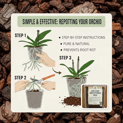 Organic Orchid Bark Potting Mix – Natural Bark for Orchids, Promotes Healthy Root Growth & Soil Aeration (3/8", 40 Quarts) - Image 6