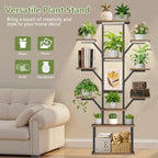 Plant Stand Indoor with Grow Lights - 12 Tiered Metal Plant Shelf with Drawer, 65" Large Plant Stand for Indoor Plants, Holds 16 Plant Pots, Flower Holder Plant Rack for Living room, Patio, Bedroom - Image 4