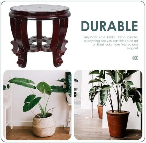 Hemoton Wooden Planter Stand Oriental Style Plant Stand - Image 5