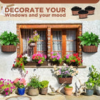Layhit 6 Pcs Wall Hanging Planters, 12 Inches, 10 Inches, Brown - Image 5