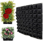 Vertical Wall Planter Bags - Premium Felt Hanging Garden Water-Preserving Back | Auto Drain | 2-81 Pockets | Herbs/Flowers (Black,81 Pocket) by Unknown