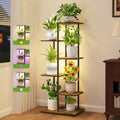 iDavosic.ly Plant Stand Indoor with Grow Lights, Tall 5 Tier Shelf, Brown by iDavosicly