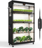 Bstrip Indoor Greenhouse with Grow Light Oxford Cover, 35.4x13.8x59in by Bstrip