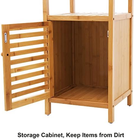 SONGMICS Bamboo Bathroom Shelf, 4-Tier Storage Cabinet - Image 4