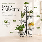 5 Tier Plant Stand Indoor Outdoor, Tall Flower Display Stand, Multi-Tiered Plant Rack Shelf for Plants, Corner Plant Stand for Indoor Plants Multiple, Tiered Plant Shelves for Balcony, Living Room,Sunroom,Their Patio,etc. - Image 3