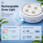 3 Pack Rechargeable Grow Light for Indoor Plants, Magnetic Plant Lights - Image 2