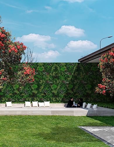 GreenSmart Premium Artificial Grass Wall Panels | Realistic Plant Greenery Privacy Panels | Decor for Fence, Garden, Patio & Balcony | Never Fade Indoor Outdoor Use (Tuscany) - Image 6