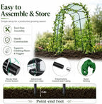 FOLLOOK Garden Arch Trellis for Climbing Plants Outdoor, 7.8 ft, Black - Image 3