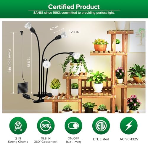 SANSI LED Grow Lights for Indoor Plants, 600W Full Spectrum Plant Light - Image 2
