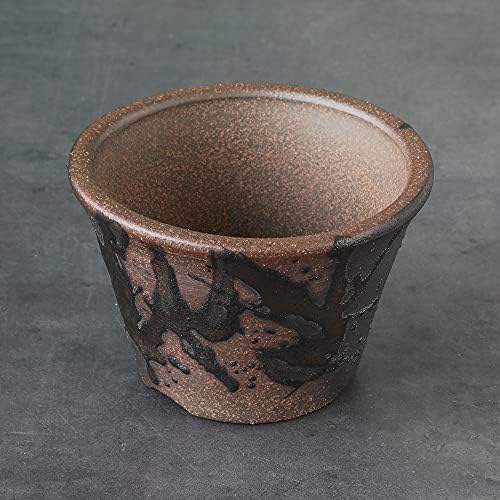 Wazakura Banko Series Small Handmade Rounded Ceramic Bonsai Pot - Image 6