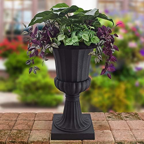 Arcadia Garden Products Black Deluxe Plastic Urn 22"x36" 2 Pack - Image 3