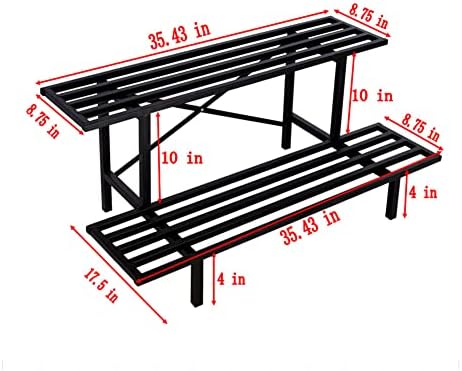 Zhongma 2 Tier Heavy Duty Metal Plant Stand indoor easy assembly - Image 6