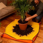 2 PCS Foldable Waterproof Repotting Mat 1x1m Portable Gardening Station for Indoor, Keeps Home Clean for Potting, Pruning & Plant Care for Plants Transplanting(Yellow) - Image 3