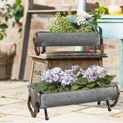 SOFE Poultry Feeder Galvanized Metal Chicken Feeder Set of 2 - Image 4