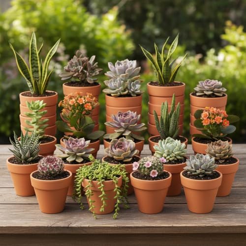YESIACE 24 Pack 4 Inches Terracotta Plant Pots, Terra Cotta Planter with Drainage Holes, Perfect for Planting, Painting, Weddings and Parties (4inch/Original Color) - Image 7