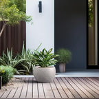 Kante Large Round Bowl CON Gray Concrete Planter 19.9" Dia, Outdoor - Image 4