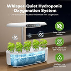 Ahopegarden Hydroponics Growing System with 12 Pods, Indoor Garden Kit with LED Grow Light & LCD Temp Humidity Display, Smart Quiet Pump Planter for Herbs, Lettuce, Vegetables, Kitchen Garden Use - Image 4