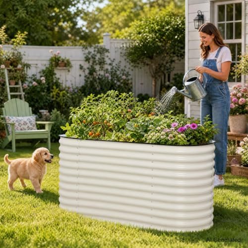 BPS 2-in-1 Metal Raised Garden Bed - Image 2