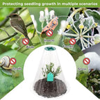 Cloches for Plants, Transparent Plant Covers, Garden Cloches with Humidity Domes, Securing Pegs and Plant Labels, Reusable Plant Protectors from Animals Plant Bell Cover (Transparent-30pcs-M) - Image 7