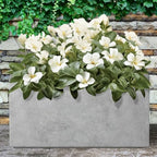 Kante Rectangular Pale Gray Concrete Planter 23" L 12" H Home & Outdoor - Image 3
