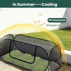 2-Pack Raised Garden Bed Covers, 45" x 22" x 17" Mesh Crop Cage, Pop-Up Plants Cover with 30% Shade Cloth for Seedlings Vegetables Fruits Flowers, Protects Against Birds Animals Pests with 16 Stakes - Image 4