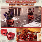 2 Pack Halloween Skull Planter, Red, Retro - Image 5