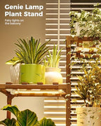 Bamworld 4-Pot Plant Stand with Grow Light Indoor Outdoor Corner Shelf Plant Holder Flower Stand Wood Plant Rack Indoor Multiple Plants Patio Balcony Garden Living room - Image 5