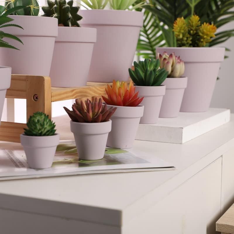 Yishang 1.9 Inch Tiny Pink Terracotta Pots Pack of 72-Small Mini White Clay Pots with Drainage Holes Flower Nursery Terra Cotta Planter for Tiny Cactus,Herb,Succulent Plants,Crafts - Image 4