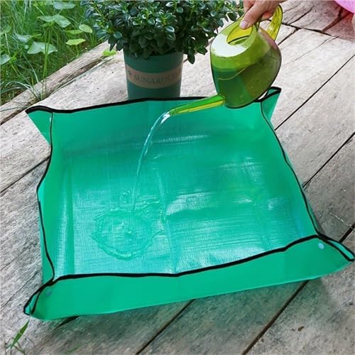 Waterproof Gardening Green Circular Mat for Succulents Flowers Vegetable for Indoor Plant Repotting(100x100cm) - Image 2