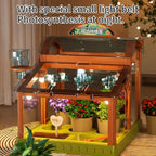 ordinarYone LED Enhanced Childrens Greenhouse Made With Acrylic For Indoor Plant Growing And Learning Activities - Image 3