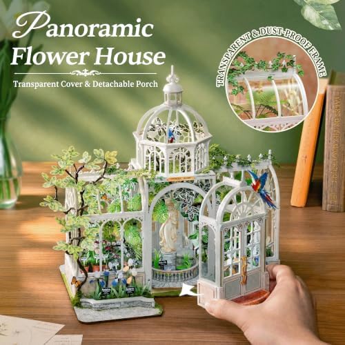 Rolife Greenhouse Miniature House Kit with LED Light - Image 4