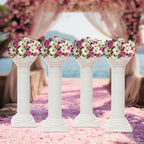 Elegant 4Pcs Roman Column Set - 34 Inch Plastic Greek Column Statues with Flower Pot Pedestal Stands for Wedding Decoration - Image 5