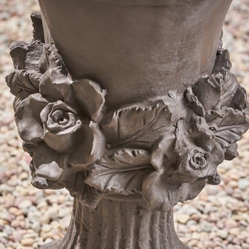 Classic Urn Planter, 20 Inch Tall Flower Pots, Pedestal Flower Vases Plant Pot, Modern Large Flower Pots Outdoor Plant Pot for Flowers, Classic Decorative Planter for Indoor and Outdoor Plants - Image 3
