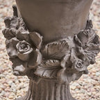 Merax 19.5 Inches Tall MGO Garden Urn Planter, Lightweight Concrete Urn for Flowers, Herbs & Succulents, Indoor & Outdoor Decorative Pot, Antique Gray - Image 3